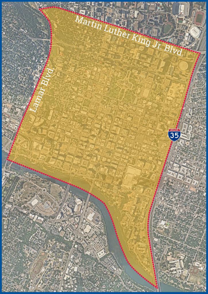 Map of downtown Austin