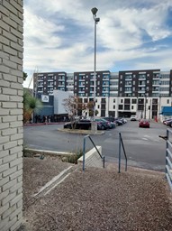 Apartment complex and parking lot in Austin, Texas