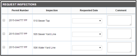 visual guide to available inspections 