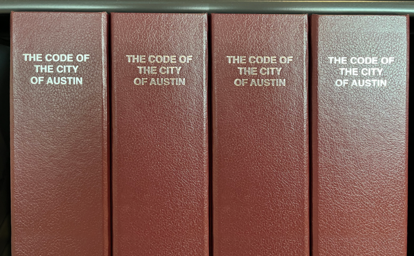 image of the city of Austin code books