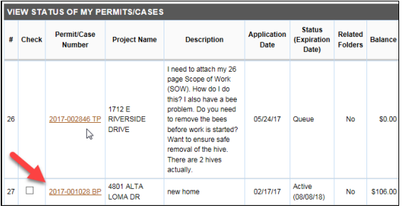 visual guide to selecting permit number