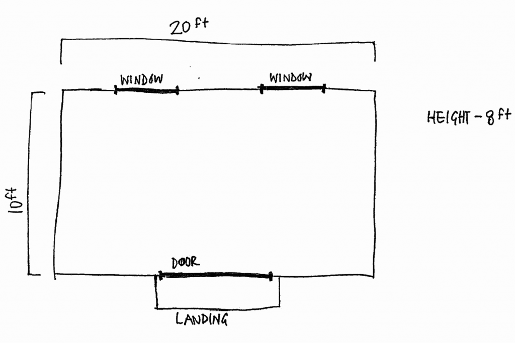 shed sample layout sketch