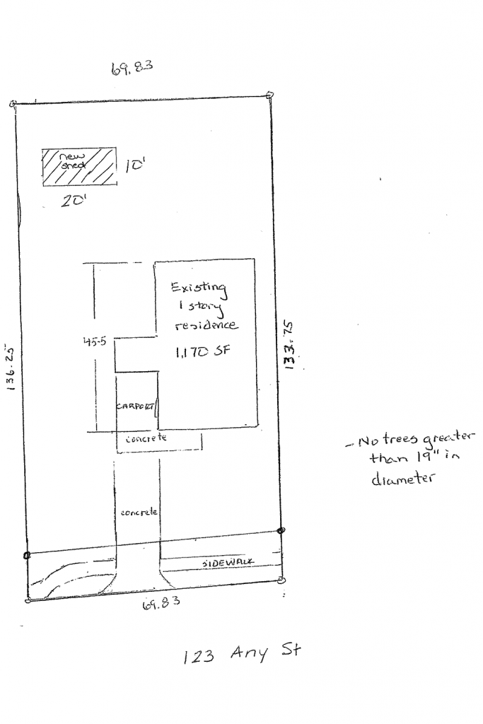 shed sample property sketch
