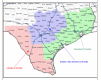 Icon showing map of the Dodge Plan Service areas, the southern 