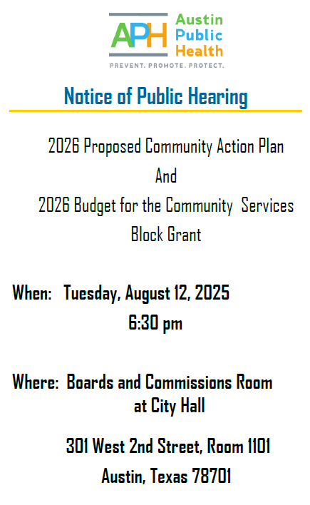 Notice of Public Hearing - August 12, 2025