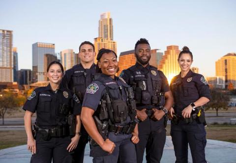 Group of culturally diverse police officers