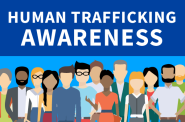 Human trafficking awareness, an illustration of a diverse group of people of various ethnicities and ages to show that human trafficking has affected different people