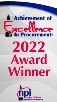 Achievement of Excellence in Procurement 2022 Award Winner