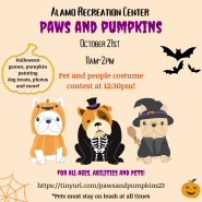 Paws and Pumpkins Event Flyer