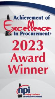 Achievement of Excellence in Procurement 2023 Award Winner 