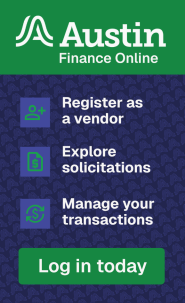 Austin Finance Online: register as a vendor, explore solicitations, manage your transactions. Log in today!