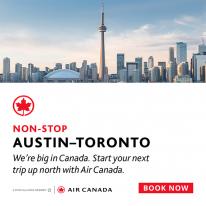 Graphic for Austin to Toronto Nonstop with Air Canada