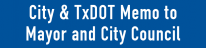 City and TxDOT memo to mayor and city council