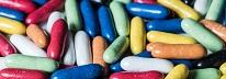 an assortment of colorful pills