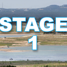 image of lake with words Stage 1 