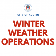 City of Austin Logo with Winter Weather Operations in Red