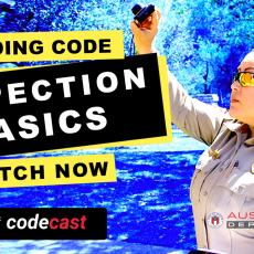 Female Code Inspector with camera in right hand