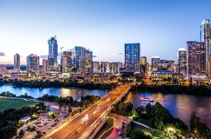 Downtown Austin skyline at dusk