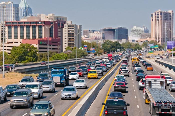 Interstate 35 Bridges over Lady Bird Lake, Downtown Austin, TX