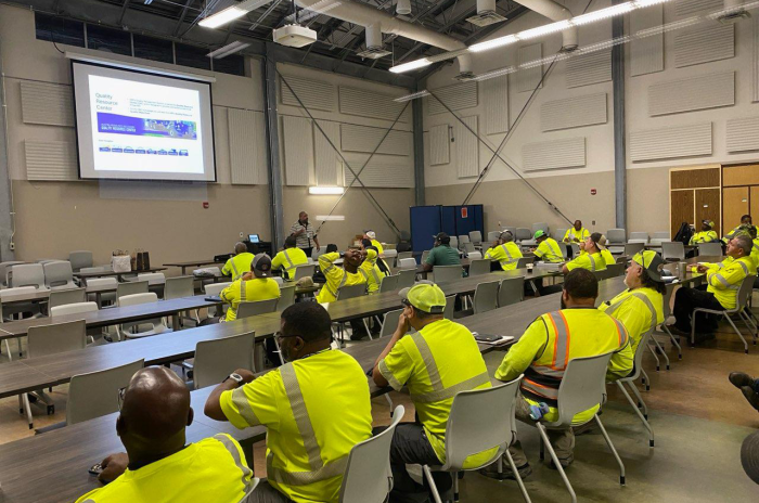 Austin Resource Recovery employees training for ISO certification.