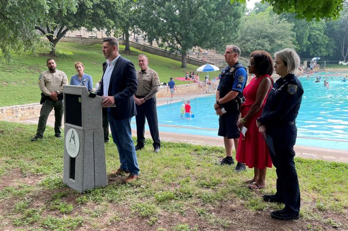 May Is National Water Safety Month Press Event at Deep Eddy Pool