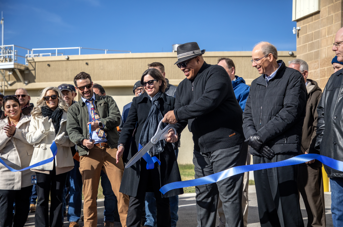 City leadership celebrating the completion of the North Austin Reservoir and Pump Station Project