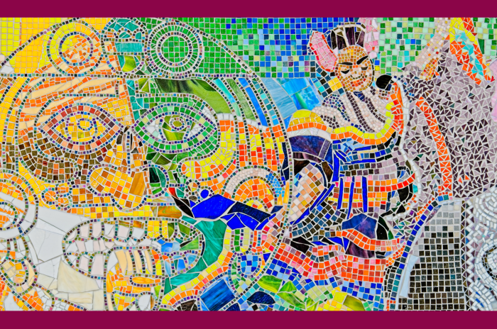 Colorful mosaic artwork