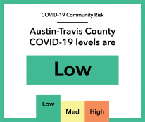 Austin-Travis County's COVID-19 Community Level is low.