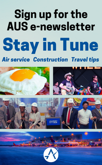 Sign Up Stay in Tune,  the Austin-Bergstrom International Airport Monthly E-Newsletter