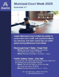 Municipal Court Week Starting November 3rd